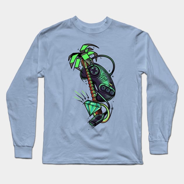 Mega Controller Long Sleeve T-Shirt by Scottconnick